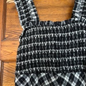 Ganni seersucker check maxi dress, size 38, perfect condition